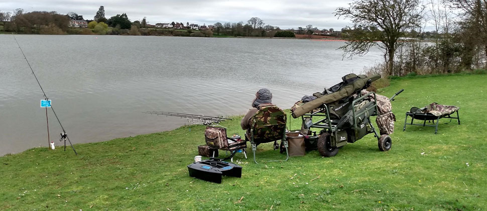 Angler fishing at Durleigh Reservoir