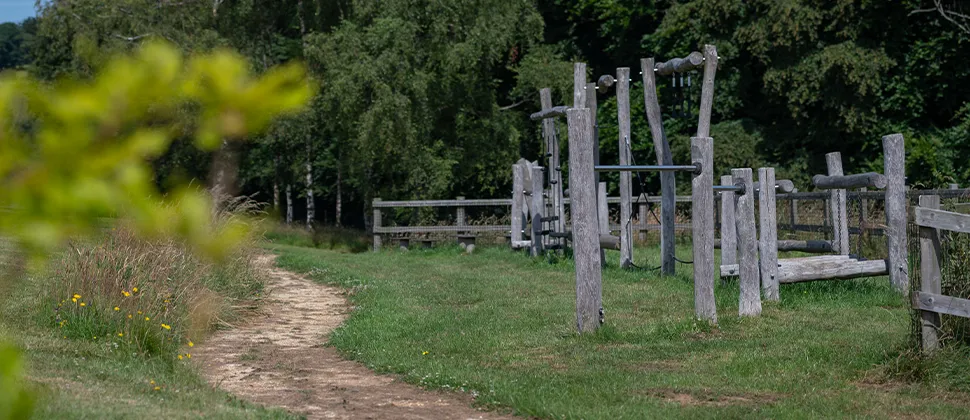 Wooden play area Clatworthy Reservoir 