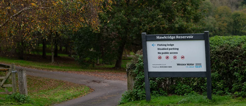 Hawkridge Reservoir Sign